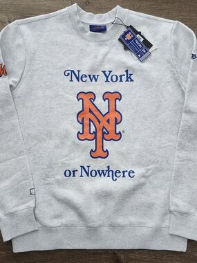 New York Mets Gray Crewneck Sweatshirt - NY or Nowhere